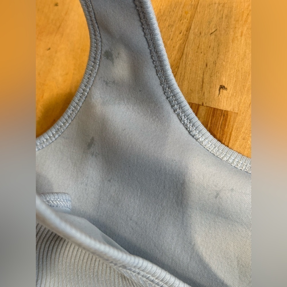 Nike Womens Light Support Lightly Lined Ribbed Soft Comfort Sports Bra Blue - Picture 3 of 7